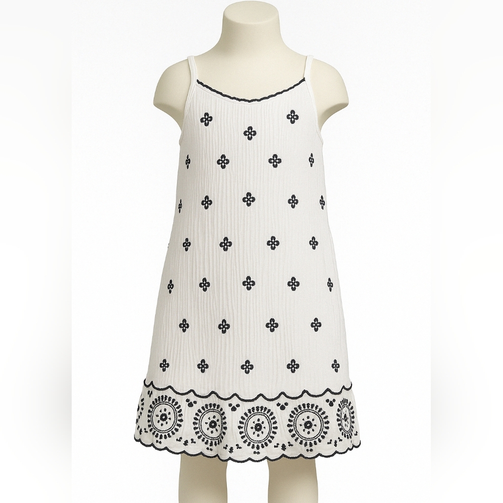 NWOT Girls White Embroidered Cotton Dress – Primark Size 6-7 Y
